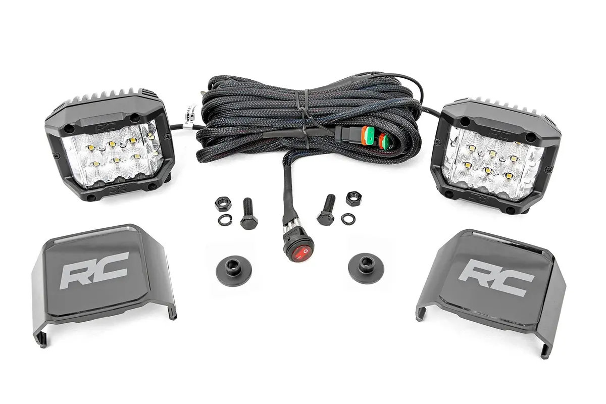 Led Light Kit - Ditch Mount - 2 Inch Chrome Pair - Wide - Ford Bronco 4Wd (21-24) 1