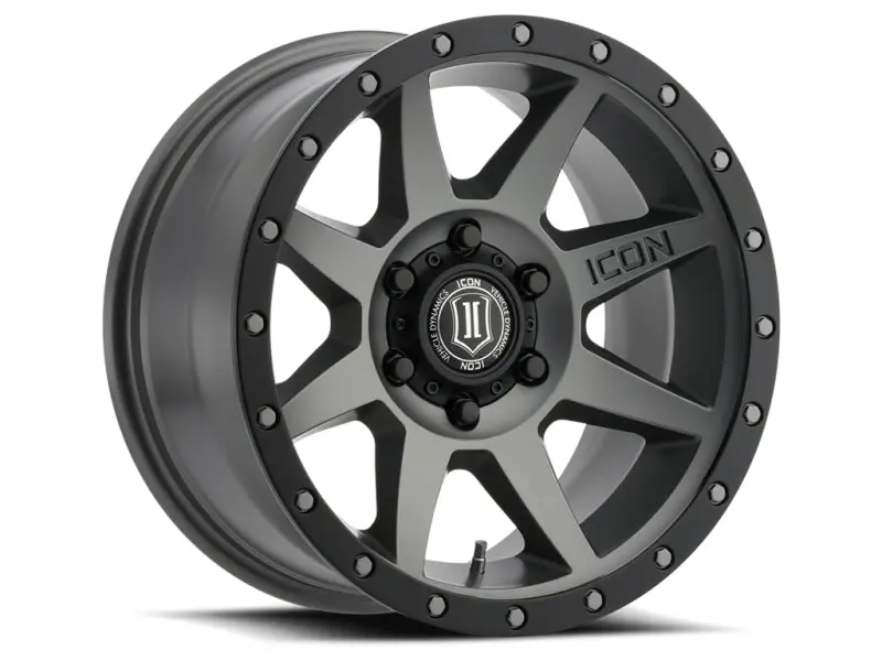 Icon Rebound Pro 17X8.5 6X5.5 0Mm Offset 4.75In Bs 106.1Mm Bore Titanium Wheel 1