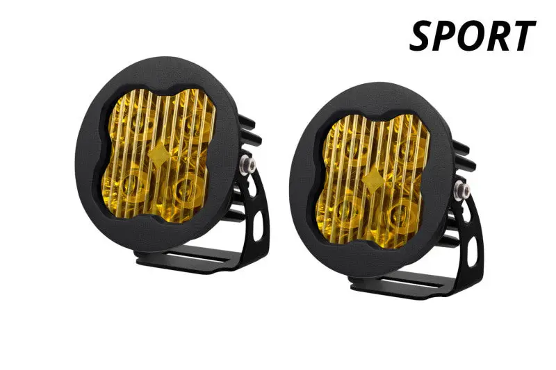 Diode Dynamics Ss3 Led Pod Sport - Yellow Sae Fog Round (Pair) 1