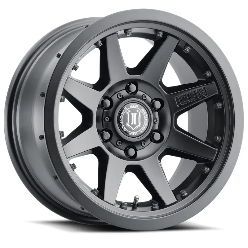 Icon Rebound Pro 17X8.5 5X5 -6Mm Offset 4.5In Bs 71.5Mm Bore Satin Black Wheel 1