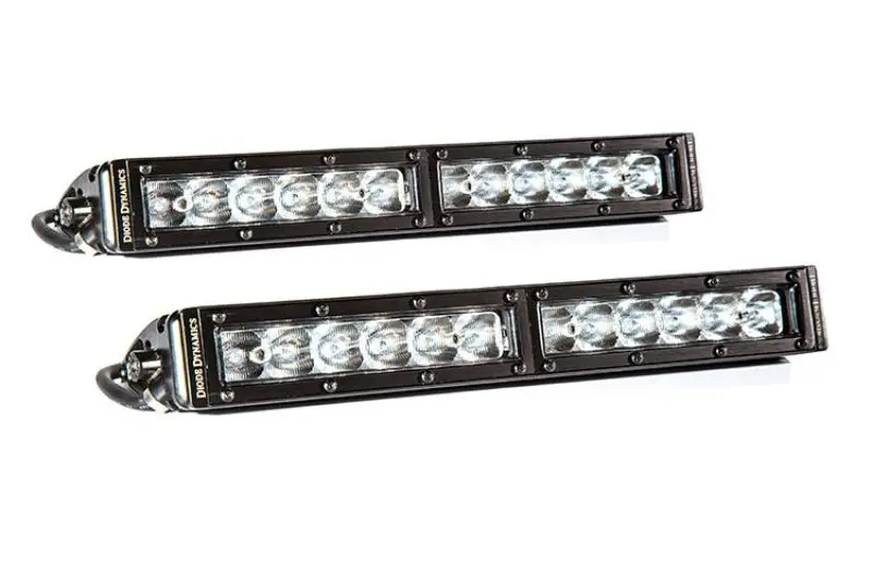 Diode Dynamics 12 In Led Light Bar Single Row Straight Clear Driving (Pair) Stage Series 1