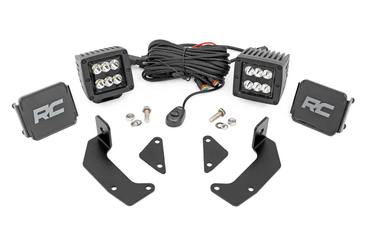 Led Light Kit - Cage Mount - 2 Inch Black Pair - Cfmoto Uforce 1000/1000Xl 1