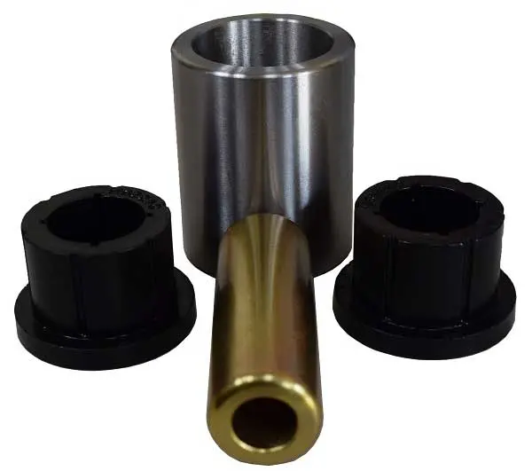 Dom Sleeve & Poly Bushing 2 1/2 Inch Mounting Width 9/16 Inch Bolt Hole 1