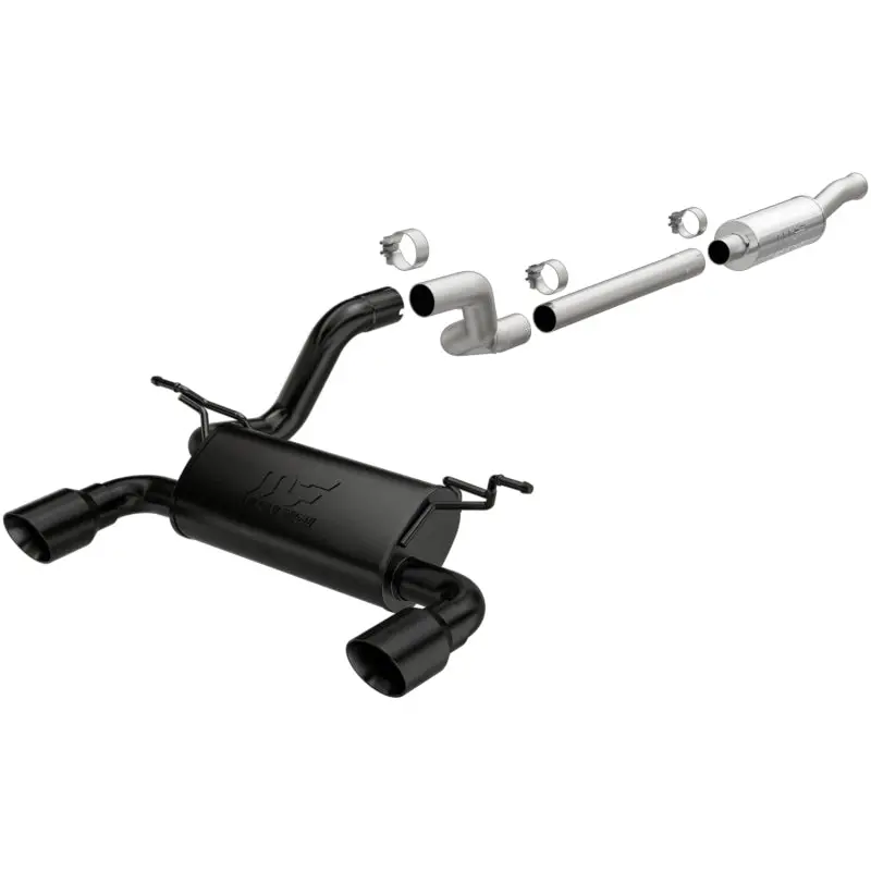 Magnaflow Cat-Back 2018 Jeep Wrangler 2.0L Dual Black Coated 4In Tips 1