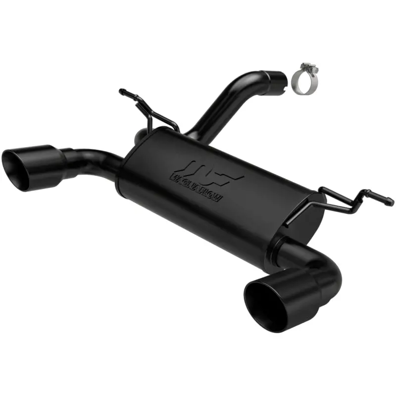 Magnaflow 2018+ Jeep Wrangler 3.6L Dual Black Tip Axle-Back Exhaust 1