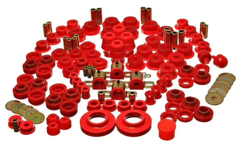 Energy Suspension 97-06 Jeep Wrangler Tj Red Hyper-Flex Master Bushing Set 1