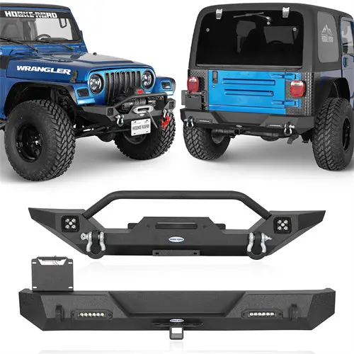 Jeep Tj  Front & Rear Bumper Combo(87-06 Jeep Wrangler Tj & Wrangler Yj) - Hooke Road 1