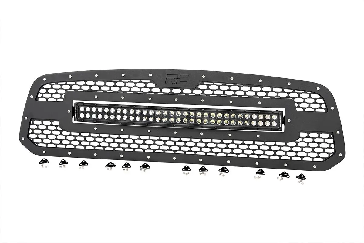 Mesh Grille - 30 Inch Dual Row Led - Black - Ram 1500 2Wd/4Wd (2013-2018 & Classic) 1