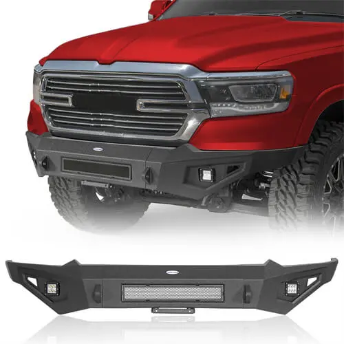 2019-2024 Ram 1500 Aftermarket Front Bumper W/Led Spotlights (Excluding Ecodiesel, Rebel & Trx, Classic Models)- Hooke Road 1