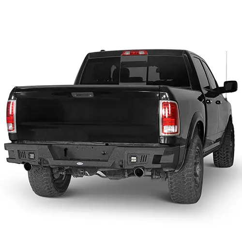 Hooke Road Durable Rear Bumper W/Led Lights(09-18 Dodge Ram 1500) 1