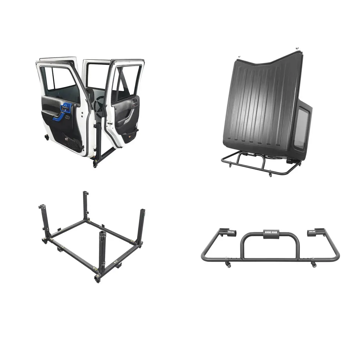 Hooke Road Door Rack & Hardtop Carrier Storage Cart Kits(07-26 Jeep Wrangler Jk & Wrangler Jl 4 Door) 1