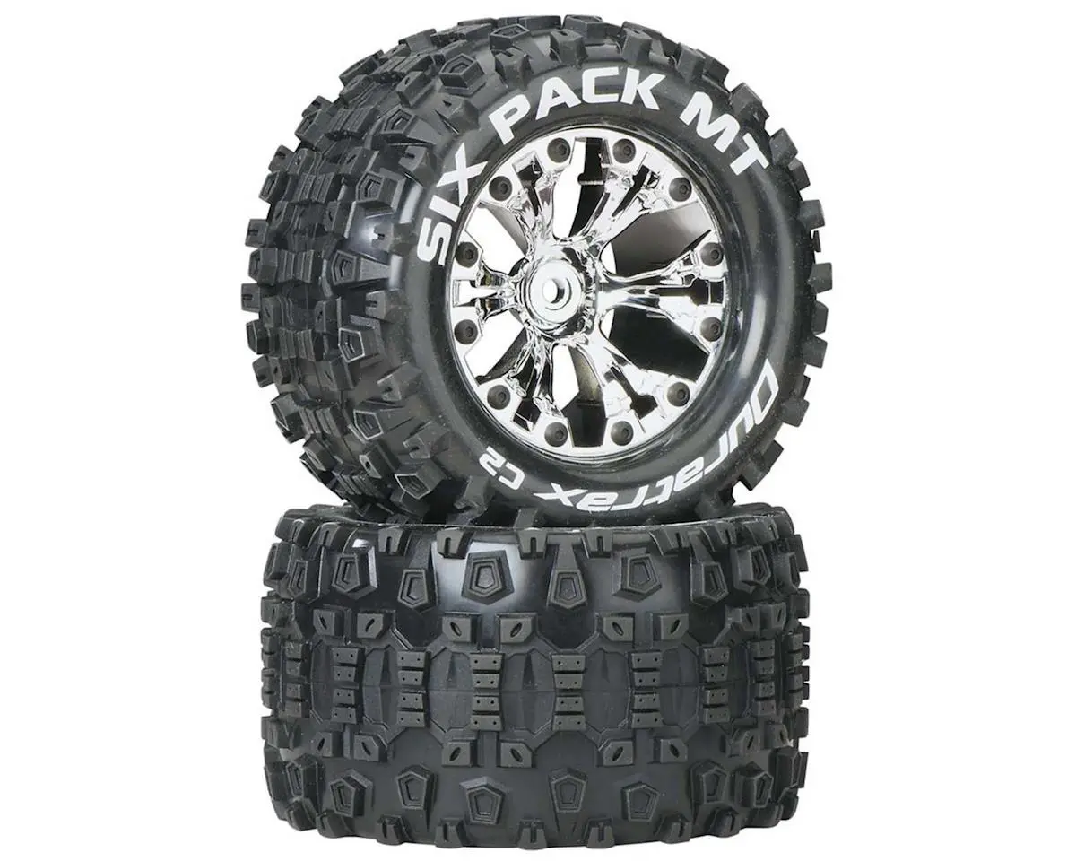 Six-Pack Mt 2.8" 2Wd Mounted Rear C2 Tires, Chrome (2) 1