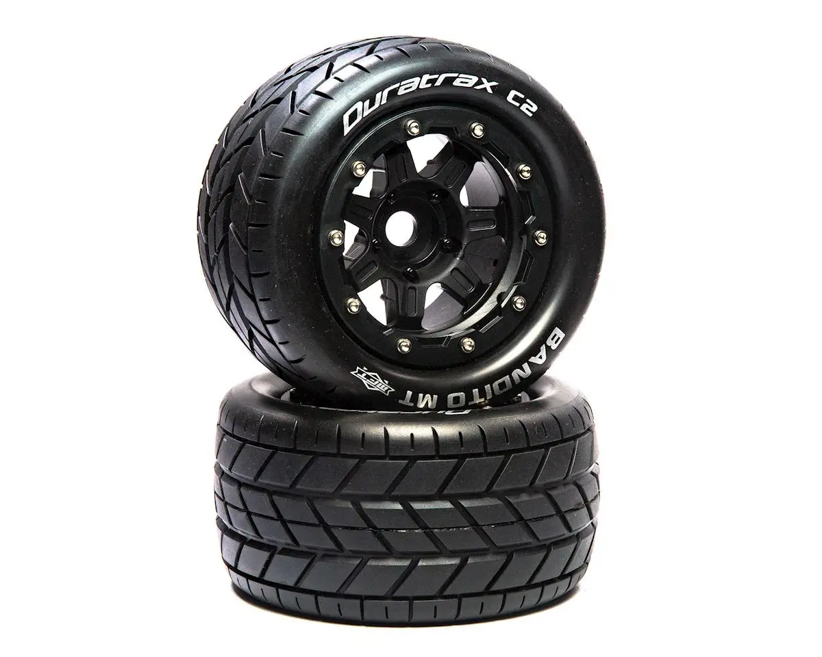 Duratrax Bandito Mt Belted 2.8" Pre-Mounted Truck Tires (Black) (2) (1/2 Offset) W/17Mm Hex 1
