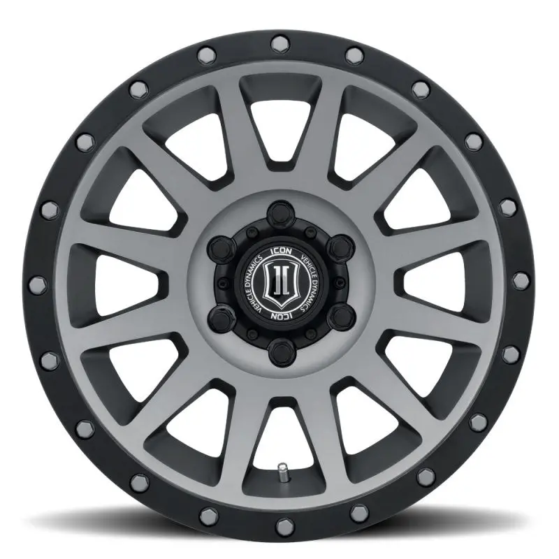 Icon Compression 18X9 6X5.5 0Mm Offset 5In Bs Titanium Wheel 1