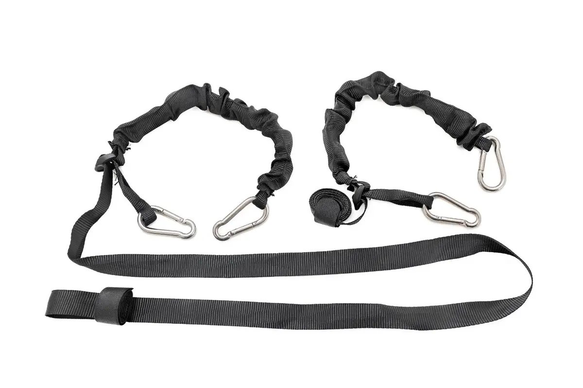 Elastic Straps - Carabiner Ends - 1 Inch X 6' - Pair 1