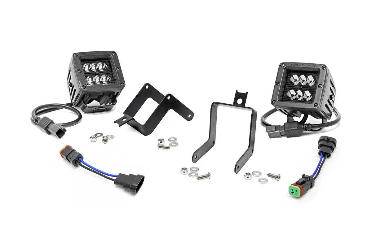 Led Light Kit - Fog Mount - 2 Inch Black Pair - Ford F-250/F-350 Super Duty (11-16) 1