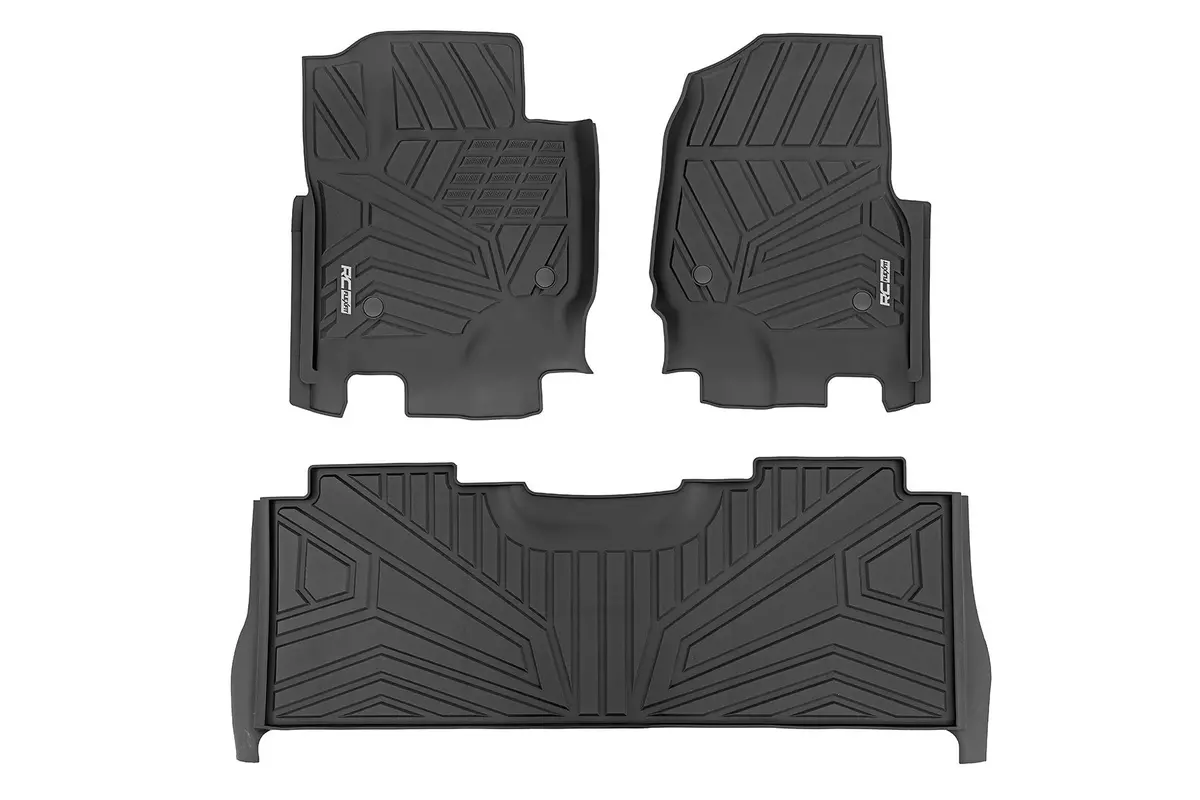 Flex-Fit Floor Mats - Front And Rear - Ford F-250/F-350 Super Duty (17-24) 1