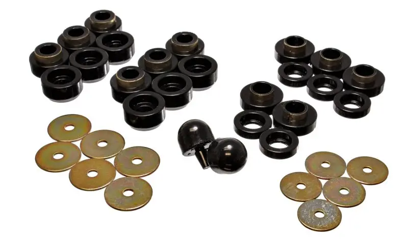 Energy Suspension 97-06 Jeep Wrangler Yj & Tj Black Body(Cab) Mount Set 1