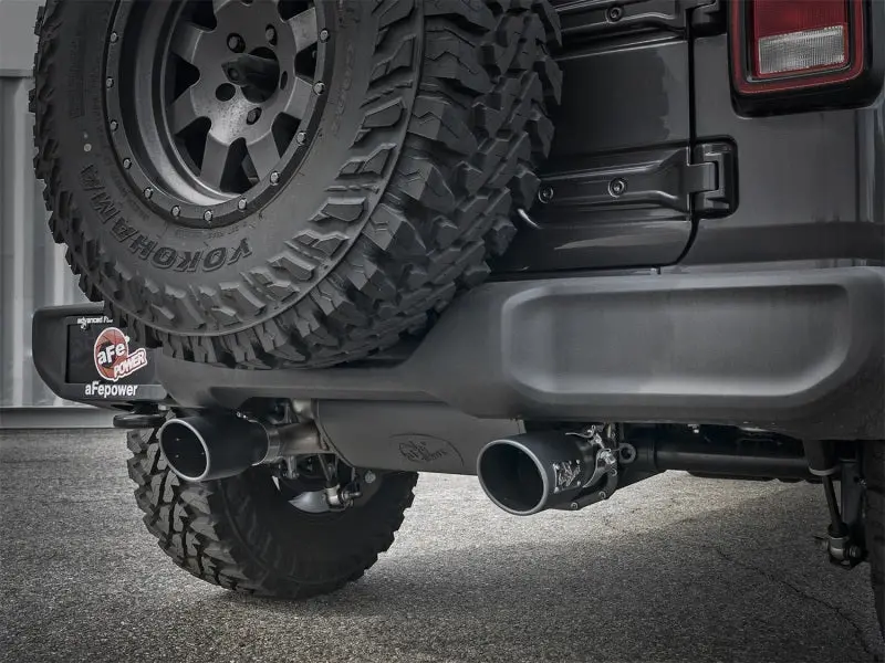 Afe Rebel Series 2.5In 409 Ss Axle-Back Exhaust W/ Black Tips 2018+ Jeep Wrangler (Jl) V6 3.6L 1