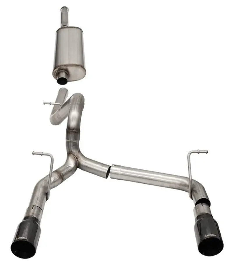 Corsa 18-21 Jeep Wrangler Jlu 3.6L 2.75In Sport Cat-Back Exhaust W/ 4In Black Tips 1