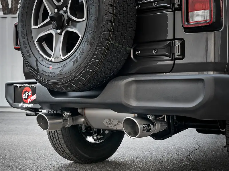 Afe Rebel Series 2.5In 409 Ss Cat-Back Exhaust W/ Polished Tips 18-19 Jeep Wrangler (Jl) V6 3.6L 1