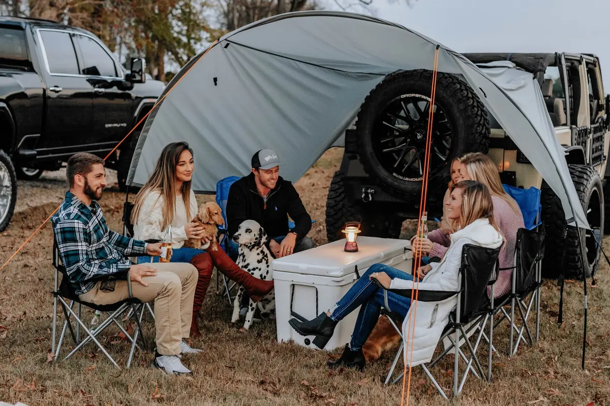 Tailgatetent, Rain Cover, Awning For All Jeep Wranglers Gray Trail Gear Oasis 1