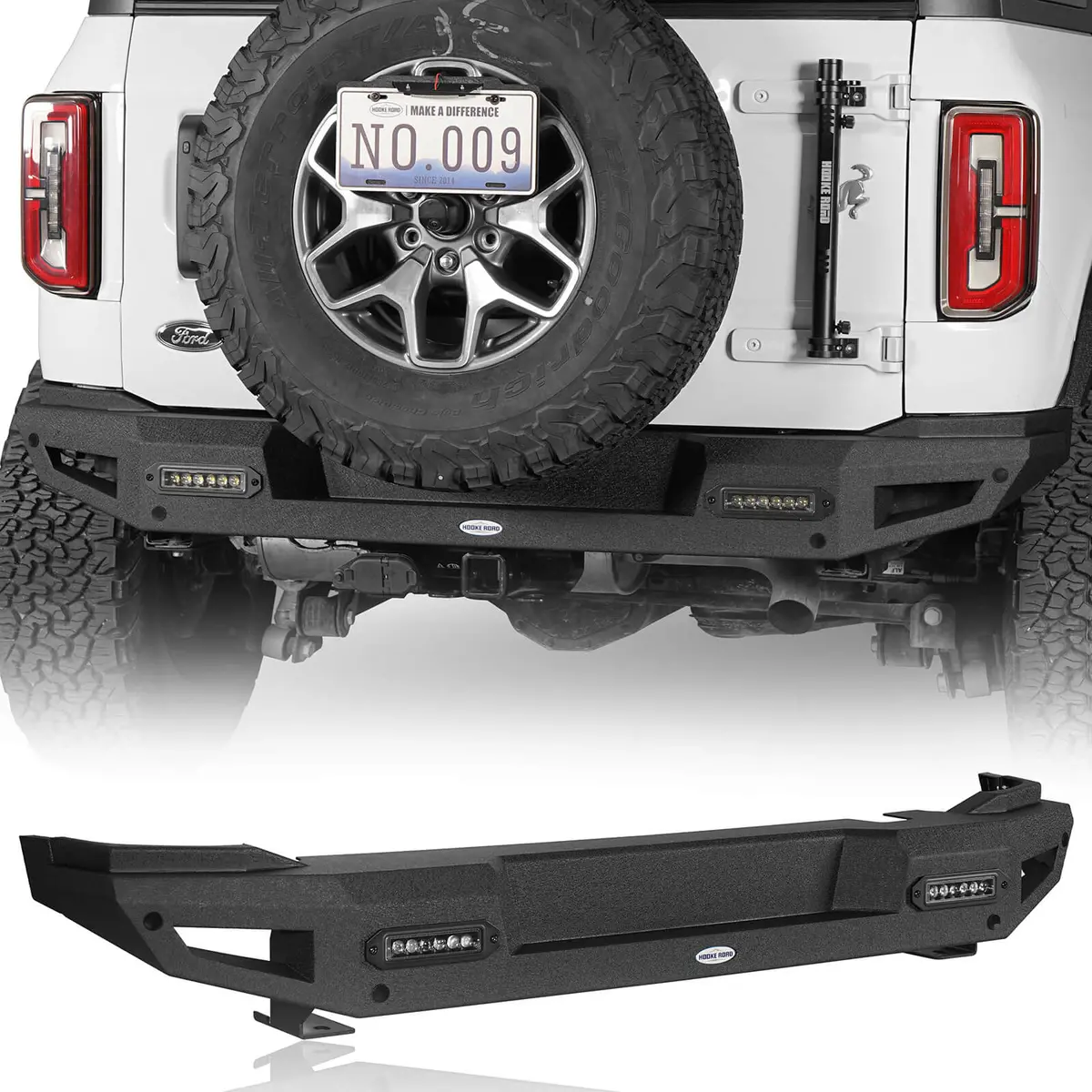 21-26 Ford Bronco Aftermarket Offroad Rear Bumper (Excluding Raptor) - Hookeroad 1