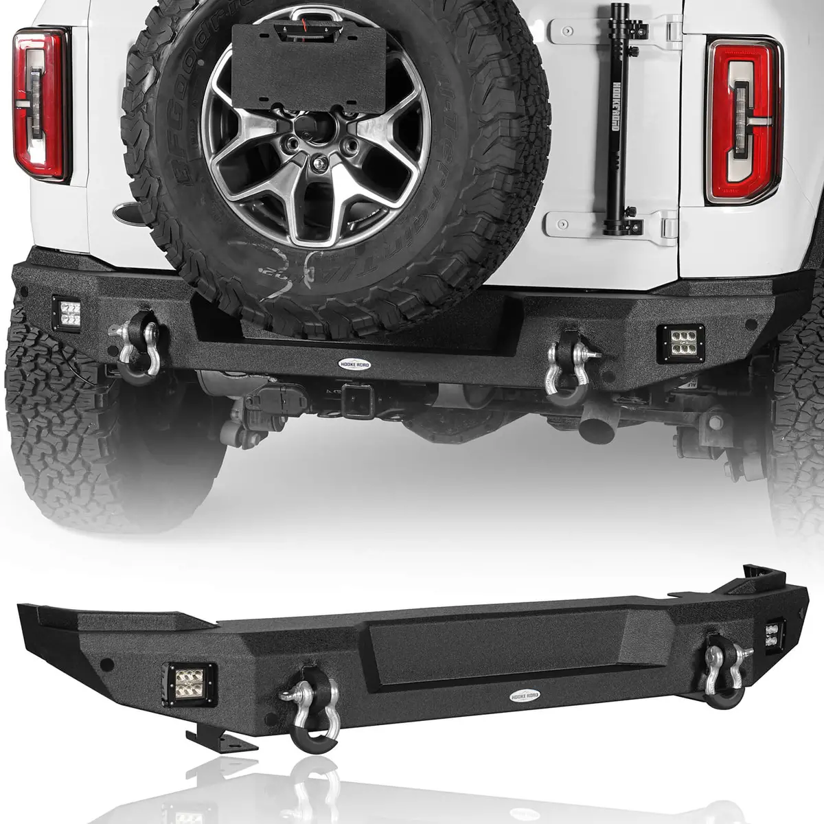 21-26 Ford Bronco Aftermarket Rear Bumper Classic (Excluding Raptor) - Hookeroad 1