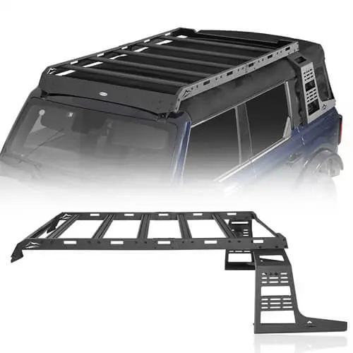 2021 2022 2023 2024 2025 Ford Bronco Aluminum Roof Rack Cargo Rack Fit 4-Door Soft Top -  Hooke Road 1