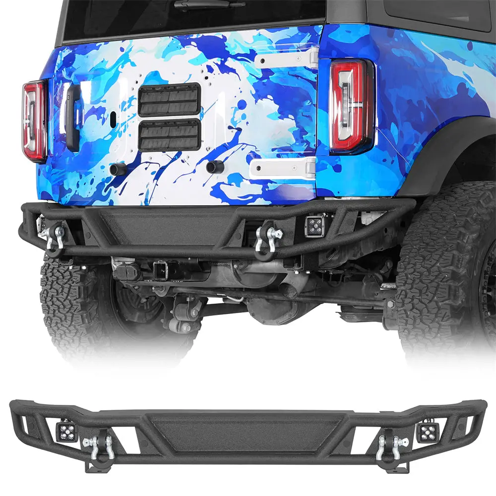 2021-2026 Ford Bronco Tubular Rear Bumper Replacement (Excluding Raptor) - Hooke Road 1