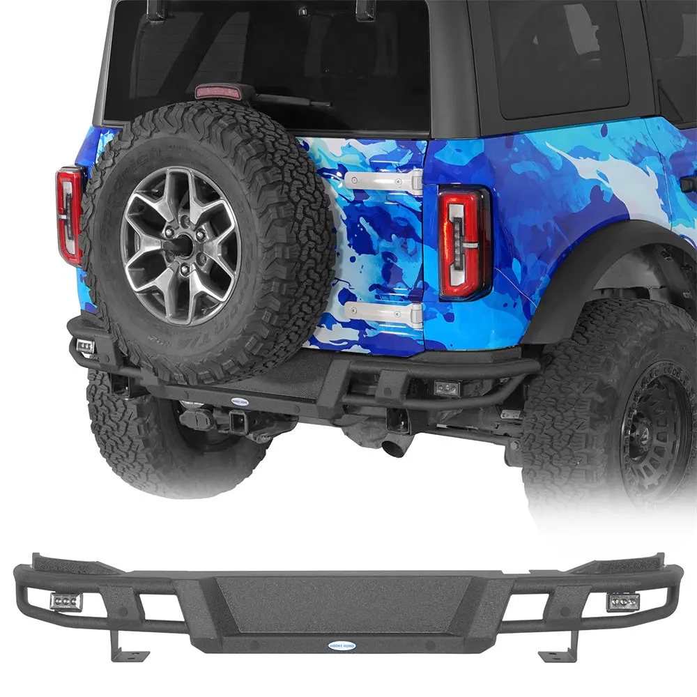 2021-2026 Ford Bronco Tubular Rear Bumper W/ Hitch Reciever (Excluding Bronco Sport & Raptor) - Hooke Road 1