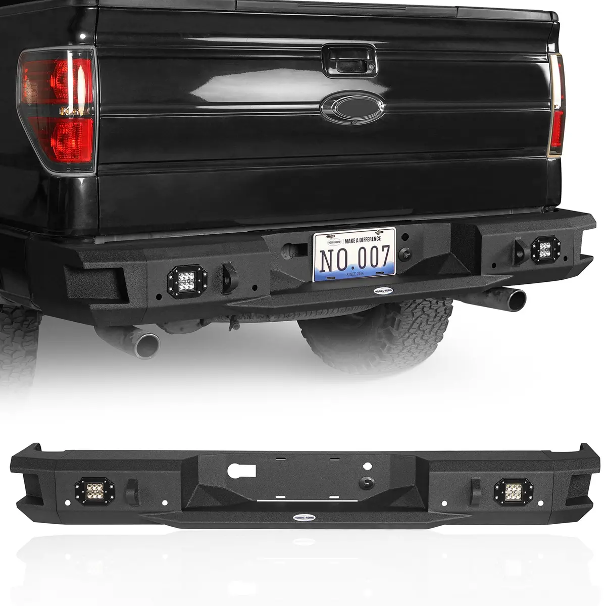 Ford Discovery Black Rear Bumper Replacement (06-14 F-150) -  Hooke Road 1