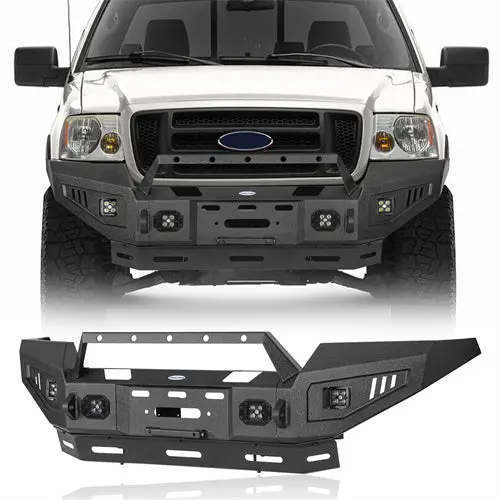 Aftermarket Front Bumper W/ Winch Plate For 2004-2008 Ford F-150 - Hooke Road 1