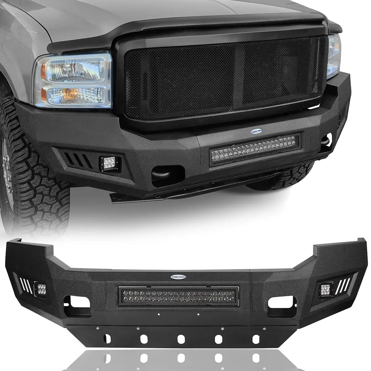 Ford F-250 F-350 Aftermarket Front Bumper W/ Skid Plate(05-07 Ford F-250 F-350 ) - Hooke Road 1