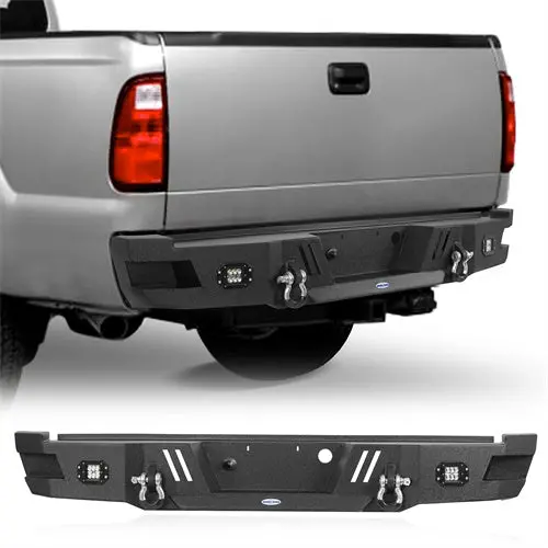 Replacement Rear Bumper W/ Led Square Floodlights(99-16 Ford F-250) - Hooke Road 1