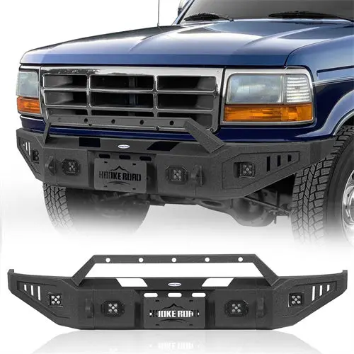 Aftermarket Ford Front Bumper With Winch Plate (92-96 Ford Bronco F-150 F-250 F-350) - Hooke Road 1