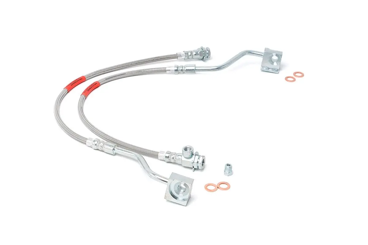 Brake Lines - Stainless - Fr - 4-6 Inch Lift - Ford Bronco/F-150 4Wd (1980-1996) 1