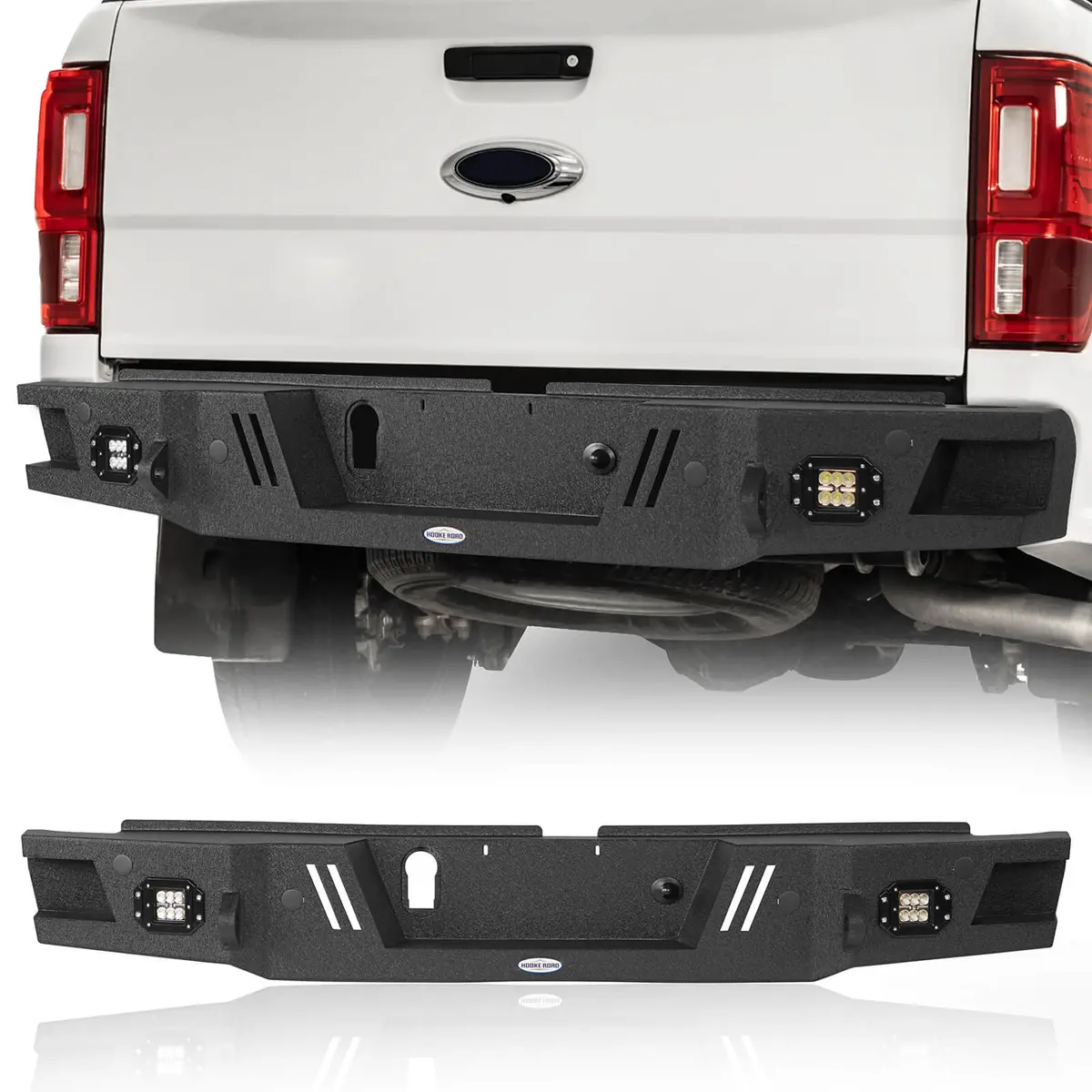 Ford 19-23 Ranger Hr Rear Aftermarket Bumper Textured Black - Hooke Road 1