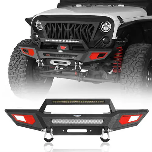 Mid-Width Front Bumper For 2007-2018 Jeep Wrangler Jk - Hooke Road 1