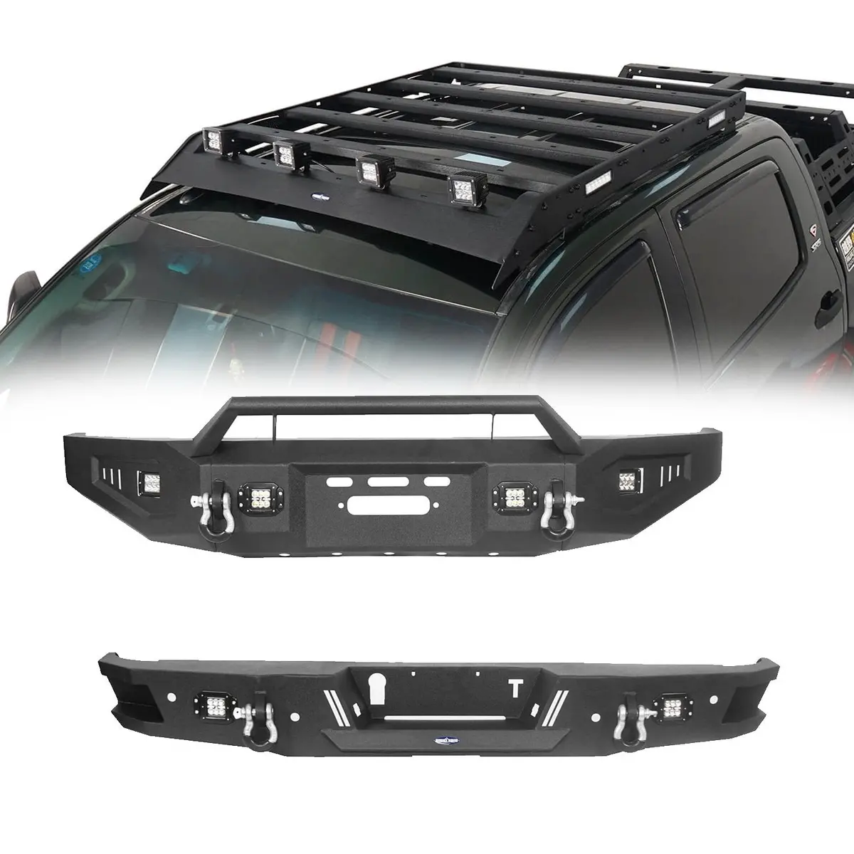 Hooke Road Front Bumper / Rear Bumper / Roof Rack (07-13 Toyota Tundra Crewmax) 1