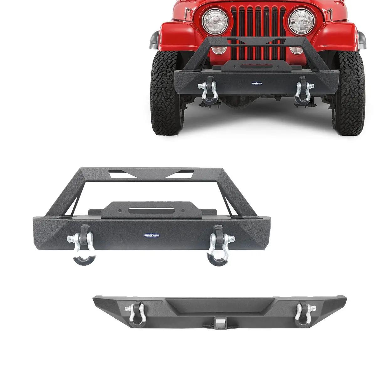 Hooke Road Front Bumper & Rear Bumper (76-86 Jeep Wrangler Cj5&Cj7) 1