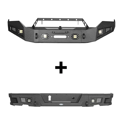 Ram 1500 Full Width Steel Front Bumper & Rear Bumper Kits (2013-2018 Dodge Ram 1500,Excluding Rebel) - Hooke Road 2