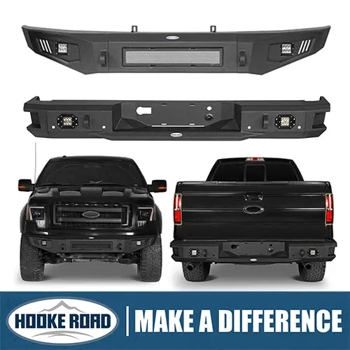 Hooke Road Full-Width Front Bumper & Rear Bumper(09-14 Ford F-150, Excluding Raptor) 1