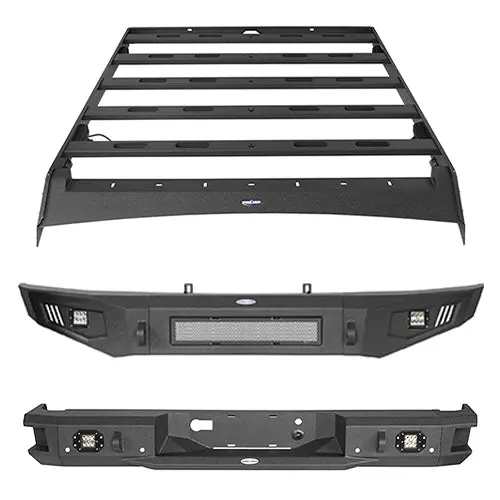 Hooke Road Front Bumper / Rear Bumper / Roof Rack Luggage Carrier(09-14 F-150 Supercrew,Excluding Raptor) 1
