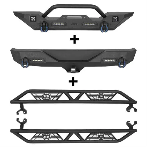 Hooke Road Front Bumper / Rear Bumper / Side Steps(07-18 Jeep Wrangler Jk) 1