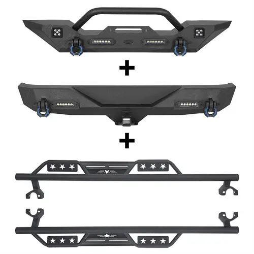 Hooke Road Front Bumper / Rear Bumper / Side Steps(07-18 Jeep Wrangler Jk) 1