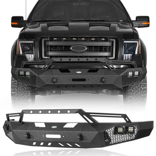 Hooke Road Full Width Front Bumper W/Grill Guard(09-14 Ford F-150, Excluding Raptor) 1