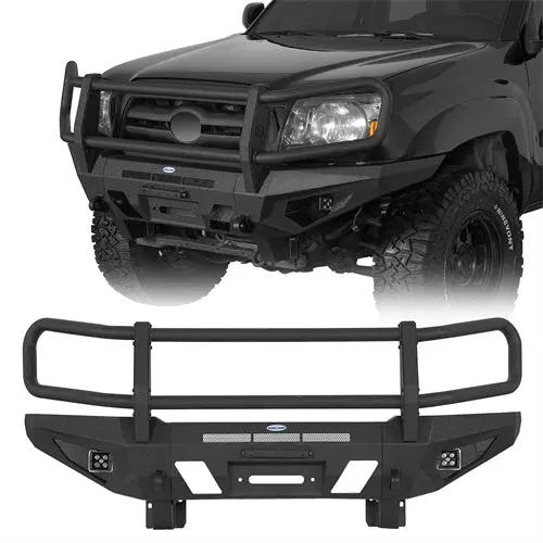 Front Bumper W/ Grille Guard For  2005-2011 Toyota Tacoma - Hooke Road 1