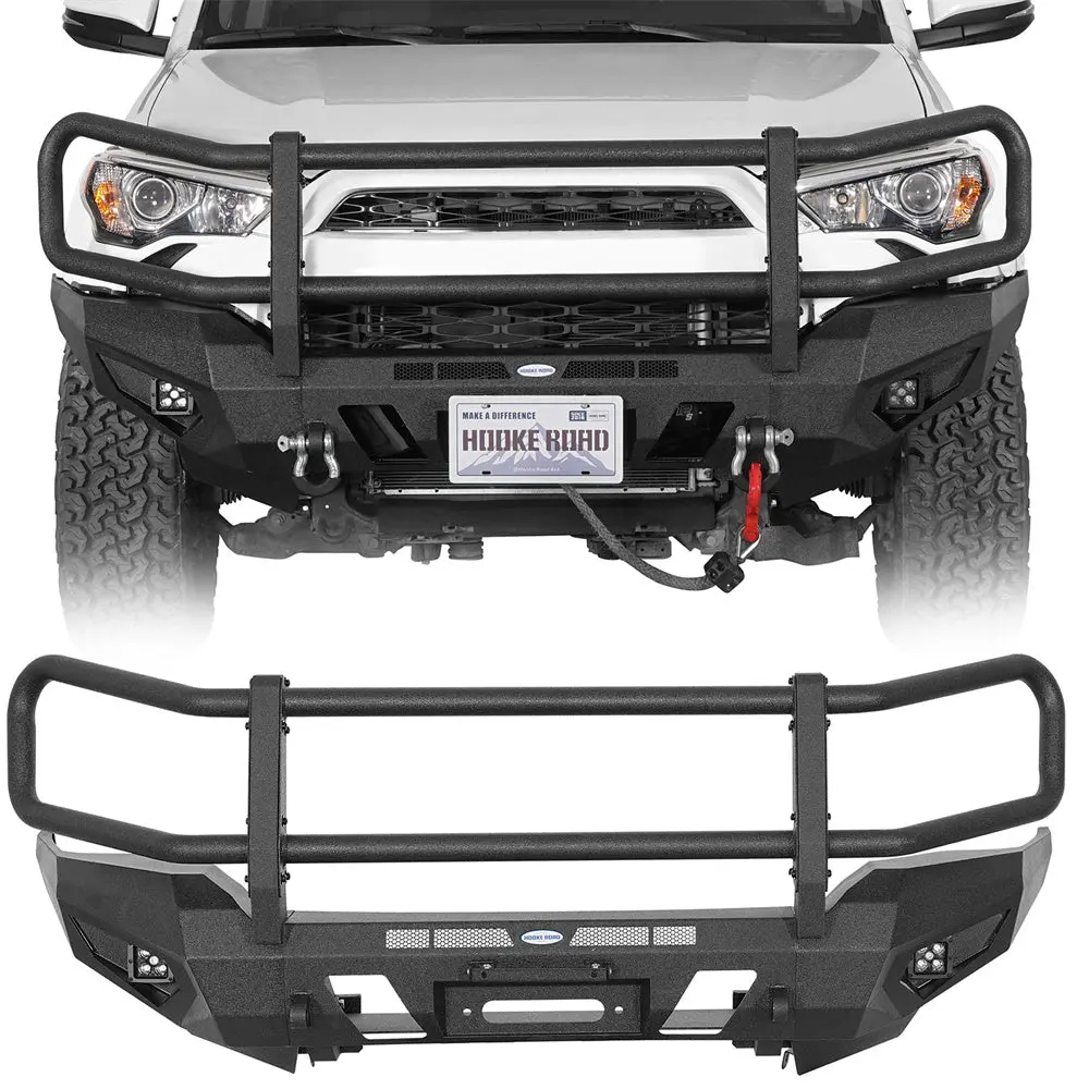 Hooke Road Front Bumper W/ Grille Guard For 14-24 Toyota 4Runner 1