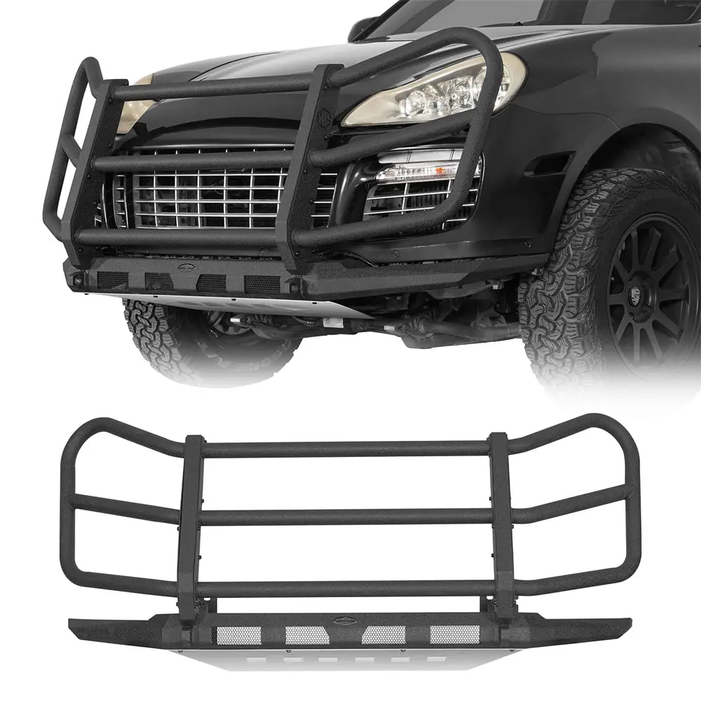 Front Bumper W/ Grille Guard & Skid Plate(03-10 Porsche Cayenne 955 957) - Hooke Road 1
